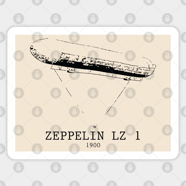 Zeppelin LZ 1 1900 Airship Sticker by Lakeric